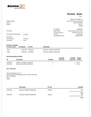 Pylontech US2000C 2.4kWh 48V Casi nueva, 25 ciclos
