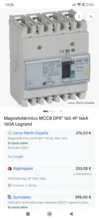 Magnetotérmico MCCB DPX3 160A Legrand diferencial