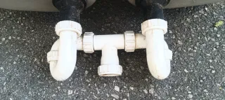 Fregadero doble seno metálico