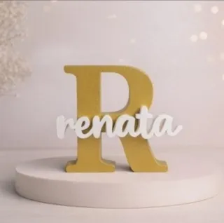 Inicial con nombres personalizados impresos en 3D