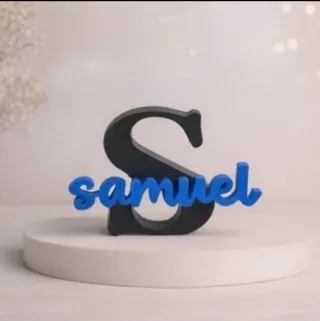 Inicial con nombres personalizados impresos en 3D