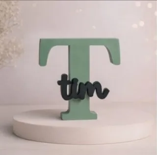 Inicial con nombres personalizados impresos en 3D