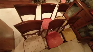 Juego de 6 sillas de comedor de madera