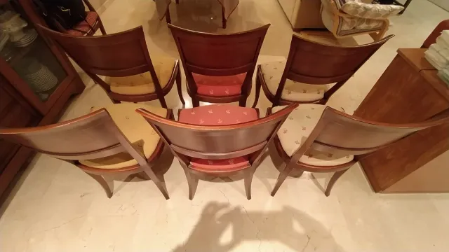 Juego de 6 sillas de comedor de madera