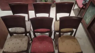 Juego de 6 sillas de comedor de madera