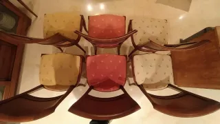 Juego de 6 sillas de comedor de madera