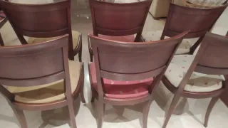 Juego de 6 sillas de comedor de madera