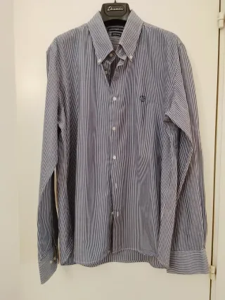 Camicia Nazareno Gabrielli righe blu/bianco