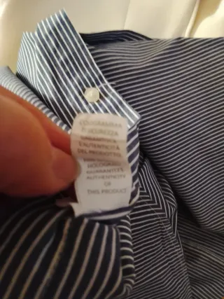 Camicia Nazareno Gabrielli righe blu/bianco