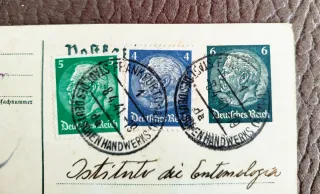 Cartolina postale storica tedesca 1941 timbrata