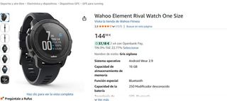 Reloj Deportivo Wahoo Element Rival Blanco