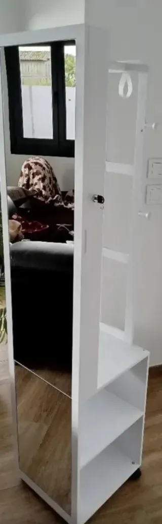 Espejo Joyero Blanco con Luces LED