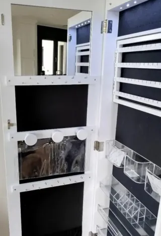 Espejo Joyero Blanco con Luces LED