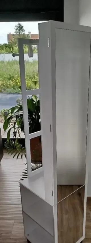 Espejo Joyero Blanco con Luces LED