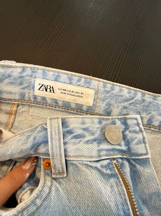 Bermuda Zara Hombre Azul