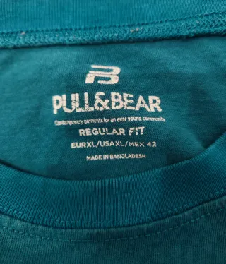 Camiseta verde azulado