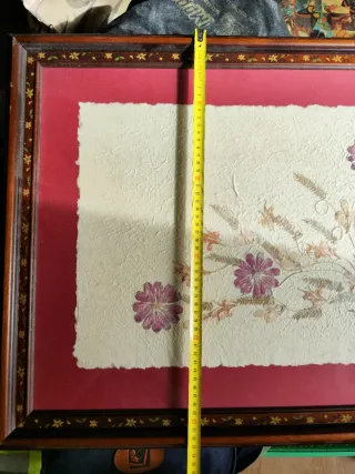 Cuadro Antiguo Flores Secas