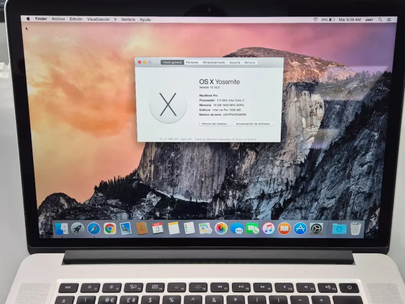 Apple MacBook Pro A1398 Plata afbeelding 5
