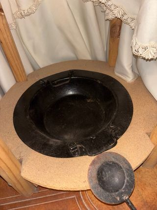 Tavolo camilla con piano in vetro