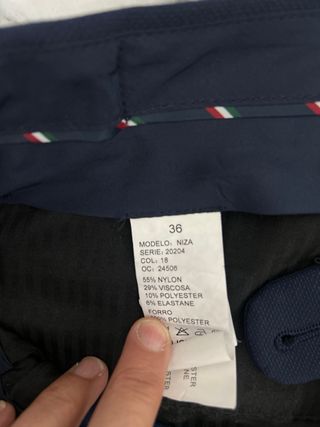 traje chaqueta azul marino elástico