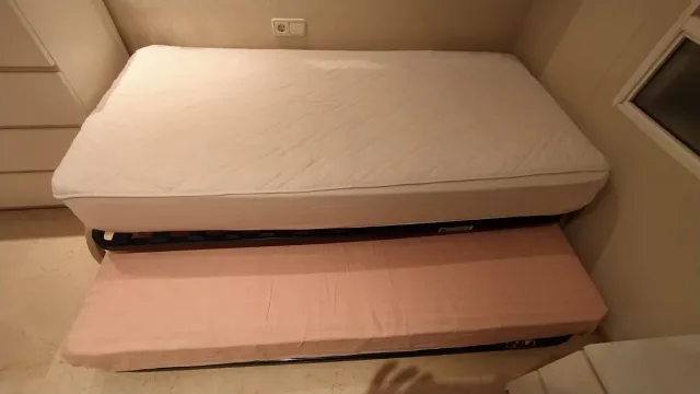 Somier Cama Nido Negro y Rosa