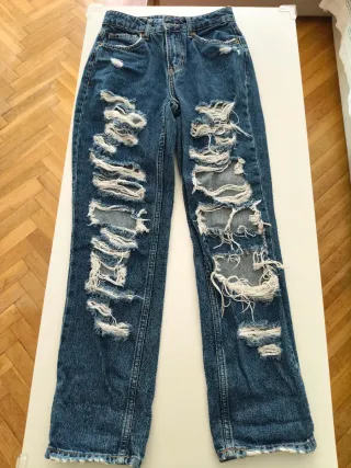 Lote 2 Pantalones Denim Stradivarius y Bershka