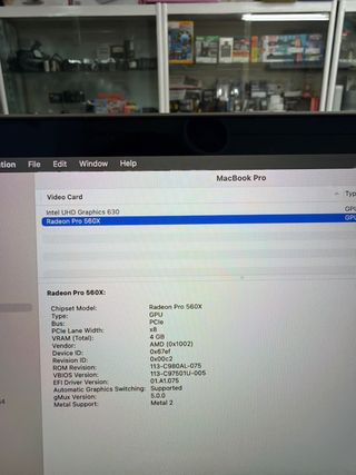 MacBook Pro 15 2018 i7 16GB RAM 500GB SSD
