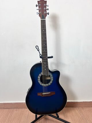 Guitarra Electroacústica Azul Rochester