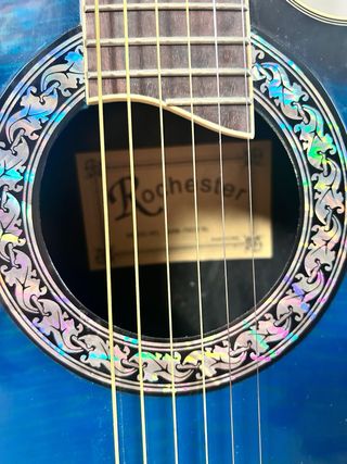 Guitarra Electroacústica Azul Rochester