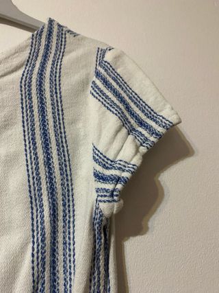 Mono corto rayas azules y blancas