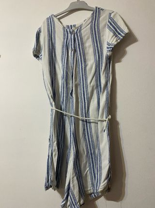 Mono corto rayas azules y blancas