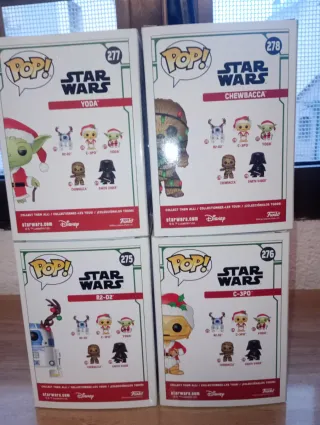 Pack 4 Funkos Star Wars Navideños