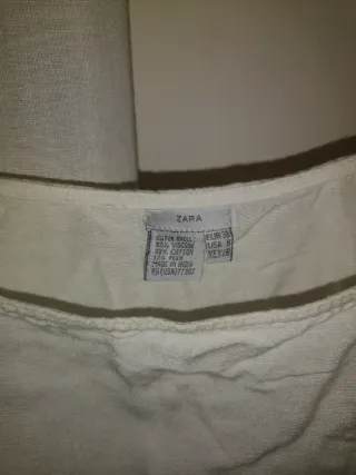 Falda larga Zara bordada talla 38