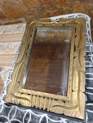 Espejo 50x70 cm Madera y Cristal