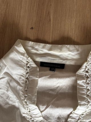 Blusa Adolfo Dominguez Blanca Talla 42