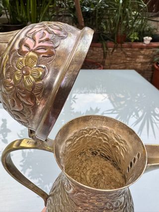 Cafetera Árabe Dallah Latón Grabado