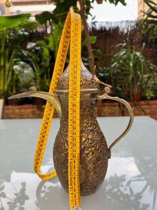 Cafetera Árabe Dallah Latón Grabado