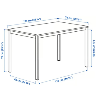 Mesa oficina IKEA Vihals blanca impecable