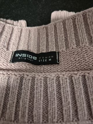 Jersey rosa de punto. Talla M