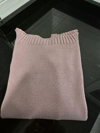 Jersey rosa de punto. Talla M