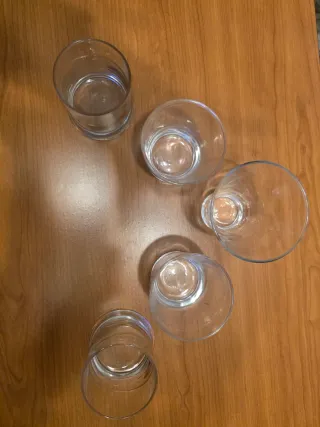 Juego 5 Copas Martini Cristal