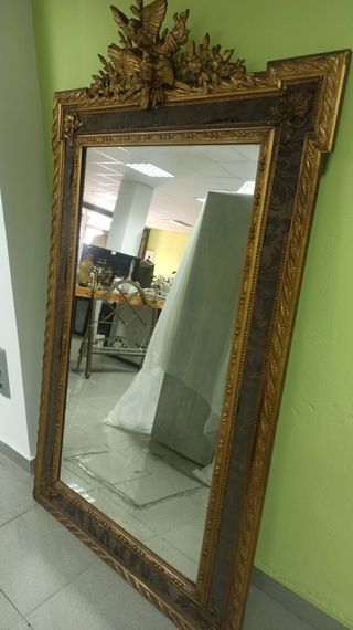 Espejo decorativo madera y dorado