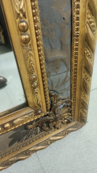 Espejo decorativo madera y dorado