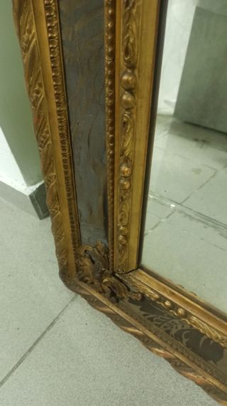 Espejo decorativo madera y dorado