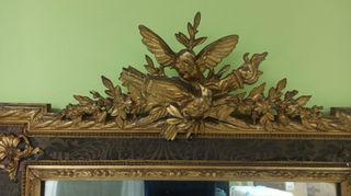 Espejo decorativo madera y dorado