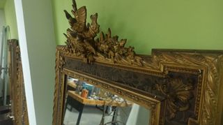 Espejo decorativo madera y dorado