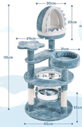 Árbol para gatos azul 113cm