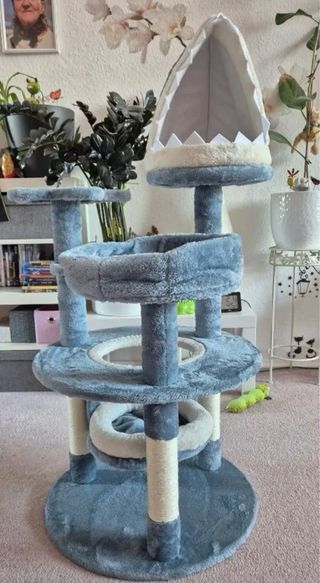 Árbol para gatos azul 113cm