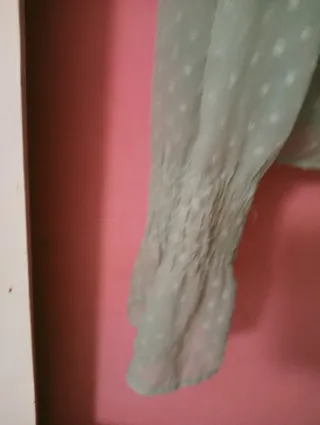 Camisa gasa Bershka verde talla S