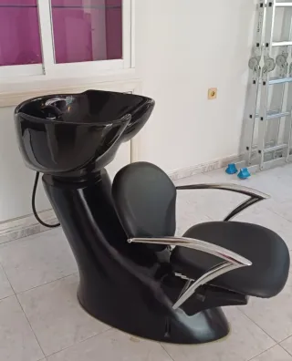 Sillón lavacabezas peluquería negro